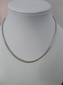 Silver Plated Snake Chain - 17.5" 3mm