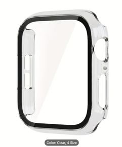 Case Screen Protector Tempered ultra for Apple Watch Series 7 8 45mm / Clear Free inspection