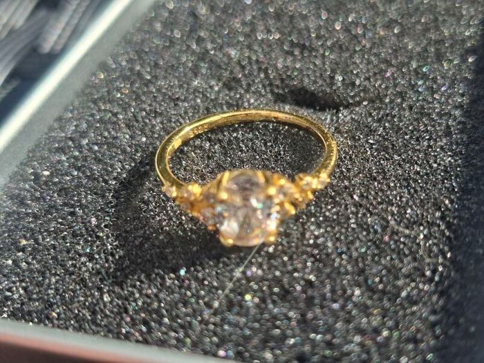 Beautiful Gold-plated S925 Sterling Silver Ring