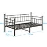 Metal Single Daybed Frame 3ft Sofa Bed Frame 90x190 cm Bed Steel Slats Image 2