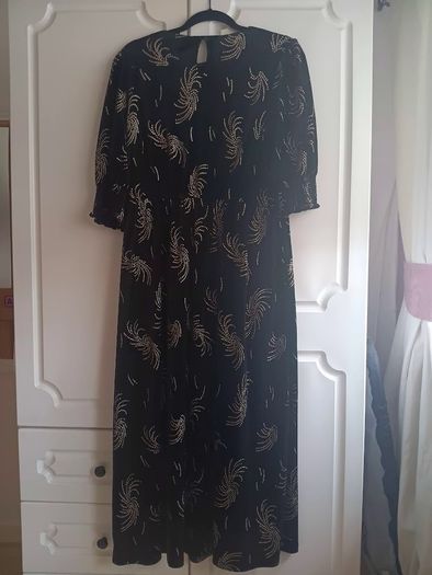 Gallery Black Velvet Dress  with silver embellishments