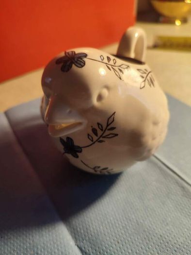 Painted Ceramic Bird Creamer STAMPED M & B