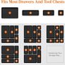 24pcs Drawer Organiser Set, Office Desk Drawer Dividers, Makeup Trays Plastic, Black Dresser Storage Bins Separation Box for Bathroom, Toolbox, Cosmetic, Jewelries and Gadgets, Bedroom Image 4