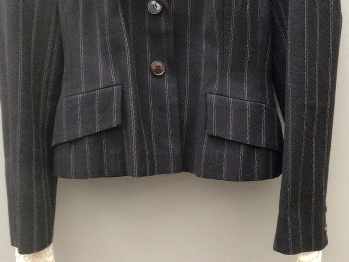 Vintage John Rocha Couture Designer Skirt Suit Dark Brown Size 10