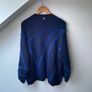 POM Amsterdam Midnight Blue Shaggy Stripe Cardigan - Size 34 (Fits up to UK 14) Image 9