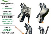 Callaway Rogue #3 Wood 15 Degree / Graphite Design Tour Ad Di-6 Stiff