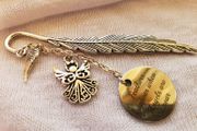 Teacher gift/ Stocking filler Feathers Appear When Angels are Near Bookmark FREEPOST