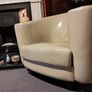 Ultra Comfortable Cream Leatherette Tub Chair in Tralee Image 2