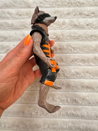 2014 Hasbro Marvel Rocket Racoon Guardians Of The Galaxy Figure Only No Tail approx. 15 cm. Used Please see photos