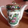 Collectible  Vintage  Chinese Canton Rose Medallion Espresso Coffee Set Image 6