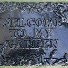 Welcome To My Garden Sign made of Cast Iron - Wall Decor - Garden Decor - Home Decor - Garden Sign - Cast Iron Sign - Housewarming Gift Idea