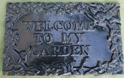 Welcome To My Garden Sign made of Cast Iron - Wall Decor - Garden Decor - Home Decor - Garden Sign - Cast Iron Sign - Housewarming Gift Idea