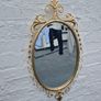 A Mirror Large heavy Vintage Rococo design filly bevelled oval Mirror Image 4