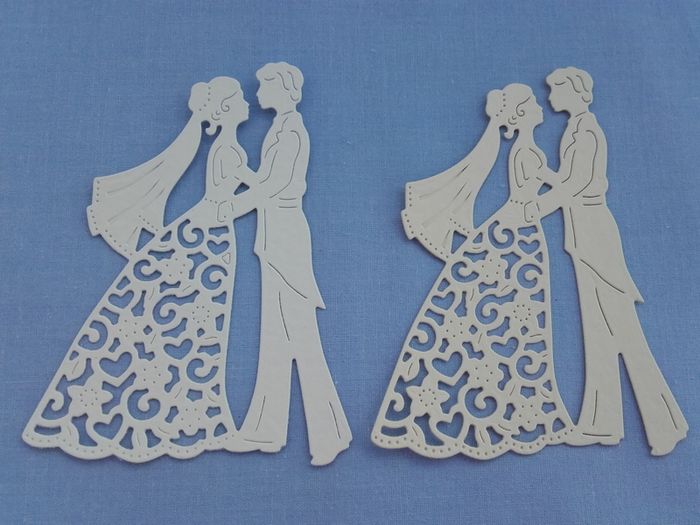 Die Cuts - Wedding - Bride & Groom  x 3 - Mixed colours available