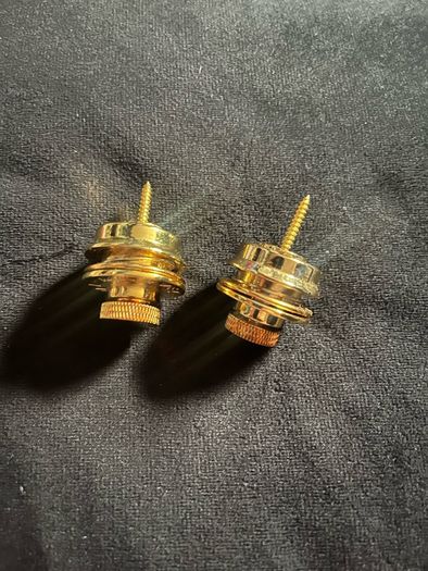 strap lock guitar system gold