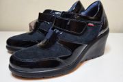 GallagHan model Claudia wedge ankle navy shoes RRP 145 euro size UK 3.5 EU 36 new &amp; boxed SALE