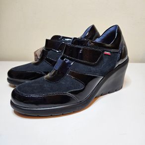 GallagHan model Claudia wedge ankle navy shoes RRP 145 euro size UK 3.5 EU 36 new & boxed SALE