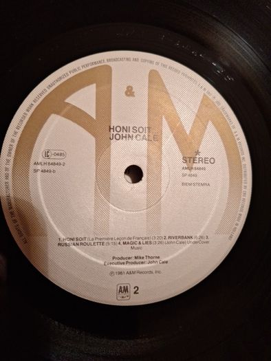 Vinyl John Cale Honi Soit