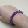 Top Quality Amethyst Round Beads Bracelet Image 9