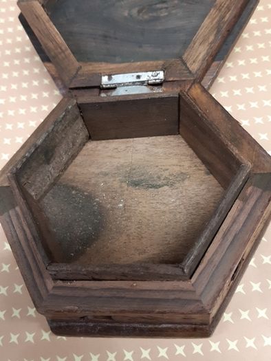 Trinket box carved hardwood