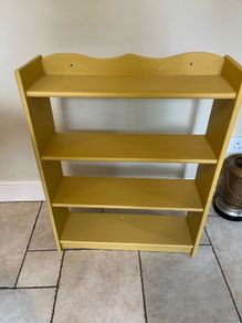 Solid pine slim bookshelf