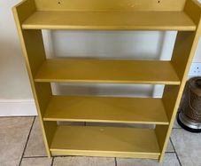 Solid pine slim bookshelf