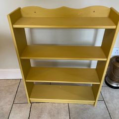 Solid pine slim bookshelf