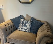 Chesterfield Arm Chair and Footstool