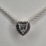 Authentic Pandora Sterling Silver Sparkling Elevated Heart Pendant Necklace with Box Image 3