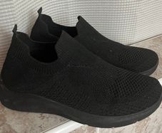 Black Knitted Trainers