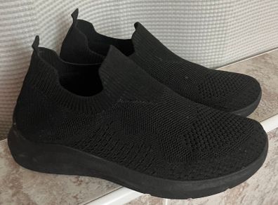 Black Knitted Trainers