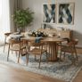 Tovo Dark Walnut Extendable Round Dining Table Image 6