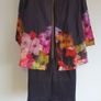 Ted Baker Cadie 2in1 Black Pink Purple Floral Bodycon Blouse Overlay Dress PRICE DROP Image 8