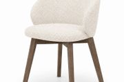 Aura Upholstered Dining Armchair Cremona Fabric &amp; Custom Legs