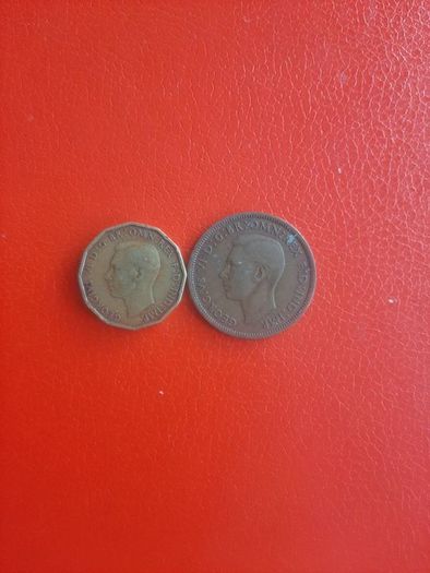 1937 British Threepence and Halfpenny