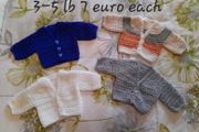 Handmade premature baby cardigans