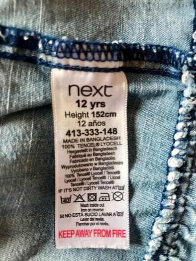 Next girls denim dress