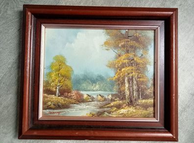 Vintage Artist Signed Original Oil Painting