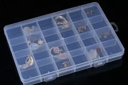 24 Grids Plastic Storage Box Transparent Pill Beads Screw Organizer Jewelry Earrings Classification Display Container