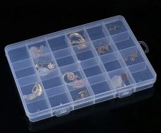 24 Grids Plastic Storage Box Transparent Pill Beads Screw Organizer Jewelry Earrings Classification Display Container