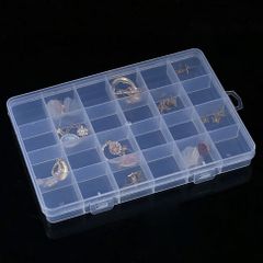 24 Grids Plastic Storage Box Transparent Pill Beads Screw Organizer Jewelry Earrings Classification Display Container