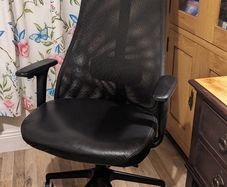 Leather swivel chair, fully adjustable