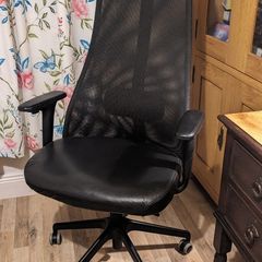 Leather swivel chair, fully adjustable