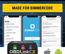 OBDLink CX Bimmercode Bluetooth 5.1 BLE OBD2 Adapter for BMW/Mini, Works with iPhone/iOS & Android, Car Coding, OBD II