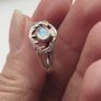 Vintage 925 sterling silver ring with moonstone. Image 2