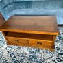 Egyptian coffee table. New zeeland pine. Image 2