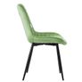 Set of 6 Sage Green Velvet Dining Chairs Upholstered Kitchen Dining Room Chairs Image 2