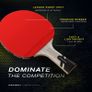 Table Tennis Bat With Pro Carbon Fibre Technology for Increased Control, Spin & Power | Performance-Level Ping Pong Bat | With Premium Rubber Protector Image 2