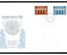 1984 Isle of Man Europa Granite Paper Commemorative Stamps First Day Cover (FDC)