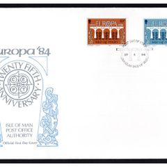 1984 Isle of Man Europa Granite Paper Commemorative Stamps First Day Cover (FDC)
